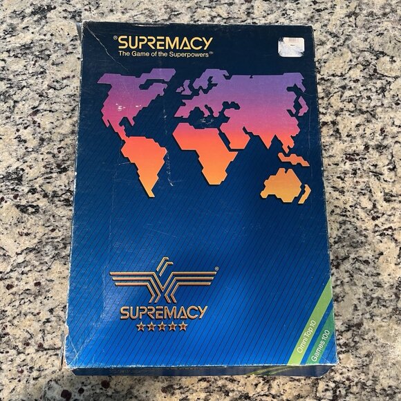 VINTAGE Supremacy COMPLETE 1986 The Game of Superpowers 80s War Strategy Battle - Picture 1 of 7